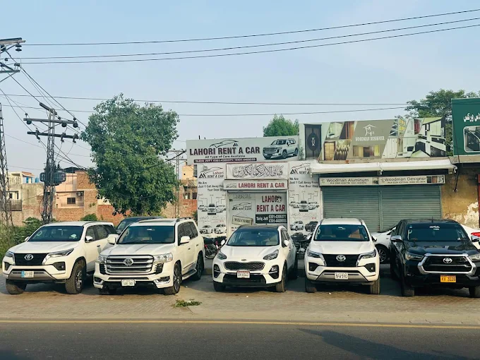 Happy customer with rental car